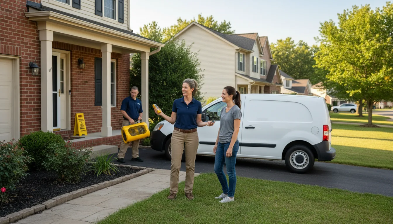 Residential water damage restoration in Holy Cross, IA